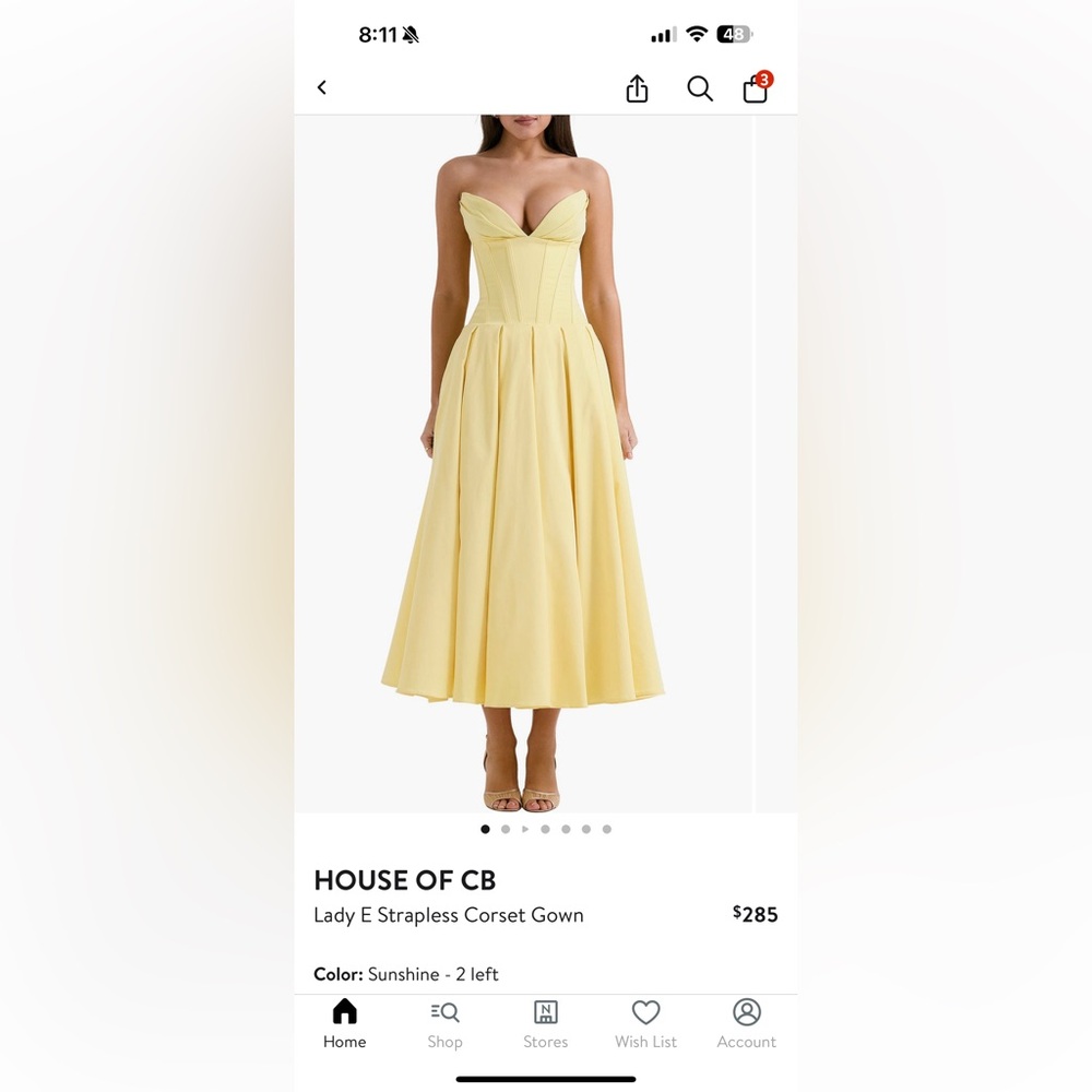 House of CB Lady E Strapless Corset Gown